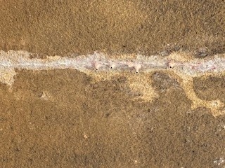 Les stalactites formées à partir du béton